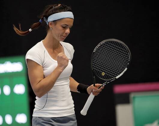 TENNIS - ITF, Fed Cup TALLINN,ESTONIA,08.FEB.17 - TENNIS - ITF, Fed Cup, Europe Africa Zone, Group 1. Image shows Jelena Simic (BIH). GEPAxpictures xWalterxLuger