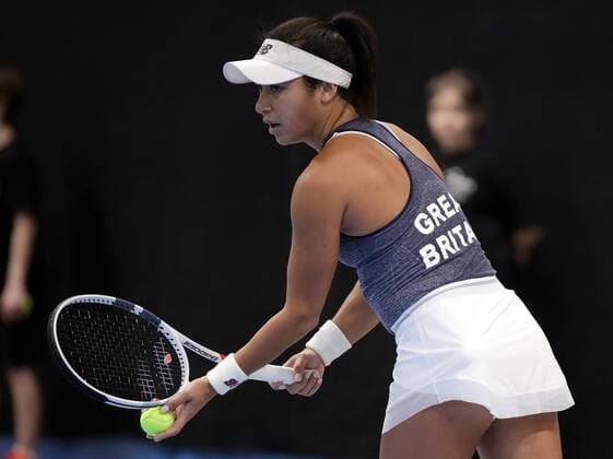 TENNIS - ITF, Fed Cup TALLINN,ESTONIA,08.FEB.17 - TENNIS - ITF, Fed Cup, Europe Africa Zone, Group 1. Image shows Heather Watson (GBR). GEPAxpictures xWalterxLuger