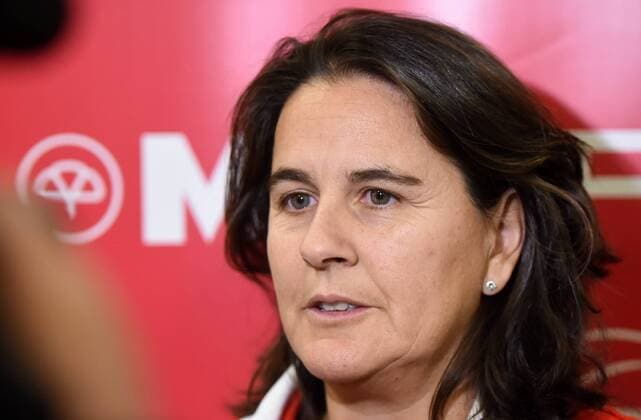Non-playing captain Conchita Martinez speaks during the press conference PK Pressekonferenz prior to first round 2017 Fed Cup in Ostrava, Czech Republic, February 8, 2017. (CTKxPhoto JaroslavxOzana) CTKPhotoP201702080591601  jao 19
