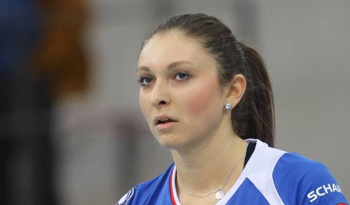 Stuttgart , Volleyball CEV Pokal Achtelfinale Hinspiel , Allianz MTV Stuttgart vs. Agel Prostejov , Michaela Mlejnkova ( Allianz )