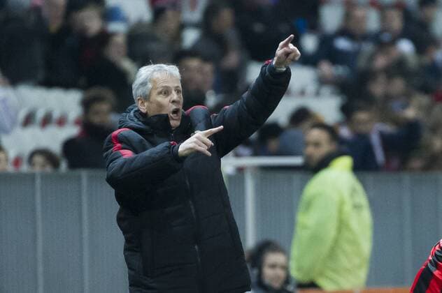 Lucien Favre (OGC Nice) - Fussball Frankreich, Ligue 1, OGC Nice vs. AS Saint Etienne - 08 02 2017 NorbertScanella Panoramic 