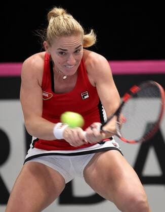 TENNIS - ITF, Fed Cup TALLINN,ESTONIA,09.FEB.17 - TENNIS - ITF, Fed Cup, Europe Africa Zone II, Group 1. Image shows Timea Babos (HUN). GEPAxpictures xWalterxLuger