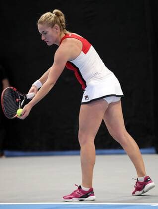 TENNIS - ITF, Fed Cup TALLINN,ESTONIA,09.FEB.17 - TENNIS - ITF, Fed Cup, Europe Africa Zone II, Group 1. Image shows Timea Babos (HUN). GEPAxpictures xWalterxLuger