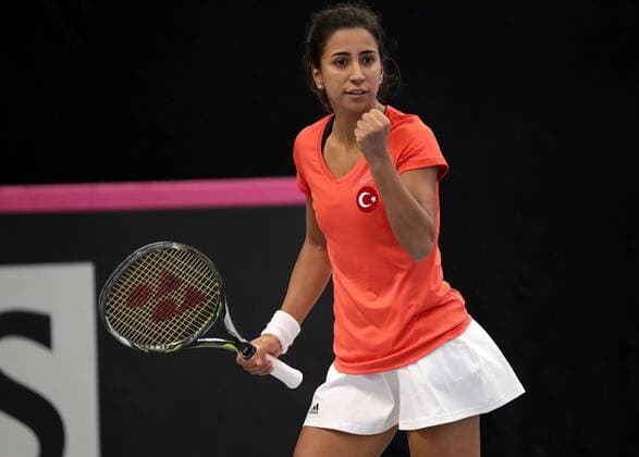 TENNIS - ITF, Fed Cup TALLINN,ESTONIA,09.FEB.17 - TENNIS - ITF, Fed Cup, Europe Africa Zone II, Group 1. Image shows Cagla Buyukakcay (TUR). GEPAxpictures xWalterxLuger