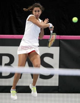 TENNIS - ITF, Fed Cup TALLINN,ESTONIA,10.FEB.17 - TENNIS - ITF, Fed Cup, Europe Africa Zone II, Group 1. Image shows Cagla Buyukakcay (TUR). GEPAxpictures xWalterxLuger