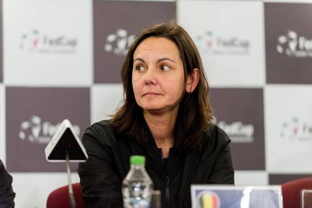 Tennis - press conference PK Pressekonferenz held at the drawing ceremony before FED Cup by BNP 2017 game between Romania and Belgium February 2017 February 10, 2017: Dominique Monami The team captain of Belgium during the Press conference held at the drawing ceremony before FED Cup by BNP 2017 game between Romania and Belgium at Hotel Intercontinental, Bucharest, Romania ROU. Foto: CronosFoto Catalin Soare