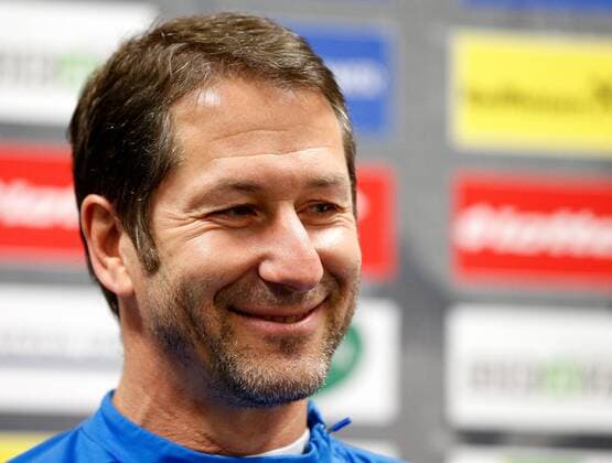 SOCCER - BL, Sturm, press conference PK Pressekonferenz GRAZ,AUSTRIA,10.FEB.17 - SOCCER - tipico Bundesliga, SK Sturm Graz, press conference. Image shows head coach Franco Foda (Sturm). GEPAxpictures xDavidxRodriguez