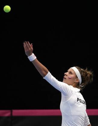 TENNIS - ITF, Fed Cup TALLINN,ESTONIA,10.FEB.17 - TENNIS - ITF, Fed Cup, Europe Africa Zone II, Group 1. Image shows Katarzyna Piter (POL). GEPAxpictures xWalterxLuger