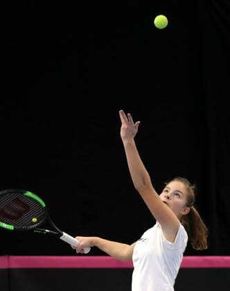 TENNIS - ITF, Fed Cup TALLINN,ESTONIA,11.FEB.17 - TENNIS - ITF, Fed Cup, Europe Africa Zone II, Group 1. Image shows Daniela Vismane (LAT). GEPAxpictures xWalterxLuger