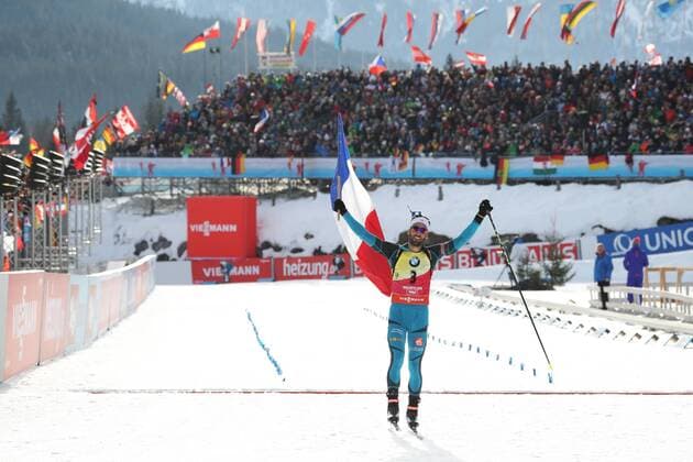 BIATHLON - IBU World Championships Hochfilzen HOCHFILZEN,AUSTRIA,12.FEB.17 - BIATHLON - IBU World Championships, 12,5km pursuit, men. Image shows Martin Fourcade (FRA). GEPAxpictures xMathiasxMandl