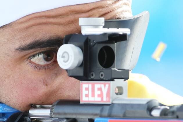 BIATHLON - IBU World Championships Hochfilzen HOCHFILZEN,AUSTRIA,12.FEB.17 - BIATHLON - IBU World Championships, 12,5km pursuit, men. Image shows a feature with Martin Fourcade (FRA). GEPAxpictures xMathiasxMandl