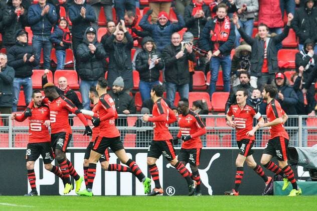 18 Morgan AMALFITANO (ren) - 29 ROMAIN DANZE (ren) - FOOTBALL : Stade Rennes vs OGC Nice - Ligue 1 - 12 02 2017 FEP Panoramic 