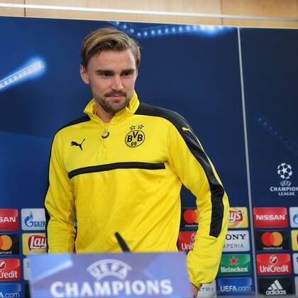 Marcel Schmelzer (Borussia Dortmund 29), Pressekonferenz, Benfica Lissabon - Borussia Dortmund, UEFA Champions League, Achtelfinale, Fussball, 13.02.2017, Lissabon Copyright: xLangerx xEibner-Pressefotox EP_HLR