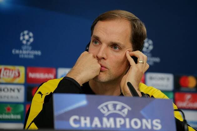 Trainer Thomas Tuchel (Borussia Dortmund), Pressekonferenz, Benfica Lissabon - Borussia Dortmund, UEFA Champions League, Achtelfinale, Fussball, 13.02.2017, Lissabon Copyright: xLangerx xEibner-Pressefotox EP_HLR