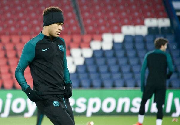 Neymar ( Barcelona ) FOOTBALL : Entrainement Barcelona - Paris - 13 02 2017 FedericoPestellini PANORAMIC 