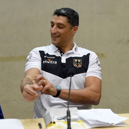 Volleyball, Herren, Saison 2016 17, PK Volleyball-Nationalmannschaft, Bundestrainer Andrea Giani (Deutschland), 14.02.17,