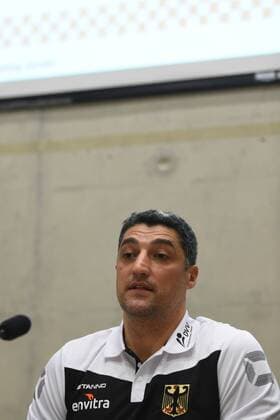 Volleyball, Herren, Saison 2016 17, PK Volleyball-Nationalmannschaft, Bundestrainer Andrea Giani (Deutschland), 14.02.17,