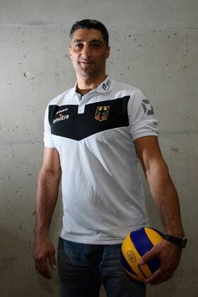 14.02.2017, Max Schmeling Halle, Berlin Volleyball, Vorstellung Bundestrainer Andrea Giani Andrea Giani (Volleyball Bundestrainer Männer Maenner)