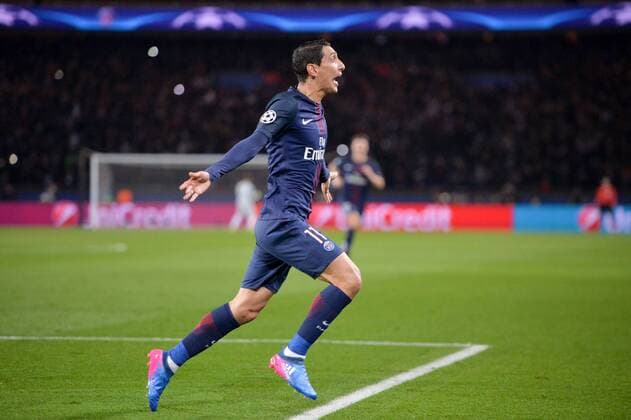 Fußball, CL, Paris St. Germain - FC Barcelona 11 ANGEL DI MARIA (psg) - Jubel FOOTBALL : Paris SG vs Barcelona - Champions League - 14 02 2017 AnthonyBIBARD FEP 