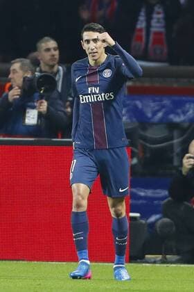 Fußball, CL, Paris St. Germain - FC Barcelona Jubel Angel Di Maria (PSG) FOOTBALL : PSG vs FC Barcelona - Champions League - 14 02 2017 GwendolineLeGoff 