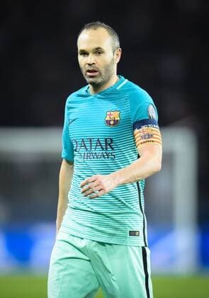 Fußball, CL, Paris St. Germain - FC Barcelona Andres Iniesta ( Barcelona ) FOOTBALL : Paris Saint Germain vs FC Barcelona - Champions League - Paris - 14 02 2017 FedericoPestellini 