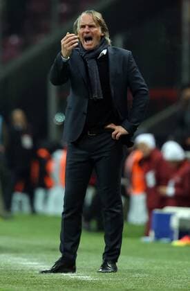 Turkey superlig match between Glatasaray and Kayserispor at Turk Telekom Arena in Istanbul i Turkey on February 12 , 2017. Final Score : Galatasaray 1 - Kayserispor 2 Pictured : Coach Jan Olde Riekerink of Galatasaray . 