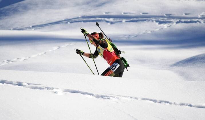 Biathlon 15.02.2017 IBU Weltmeisterschaften Hochfilzen AUT 15 km Individuell Einzel Damen Frauen Siegerin Laura DAHLMEIER GER