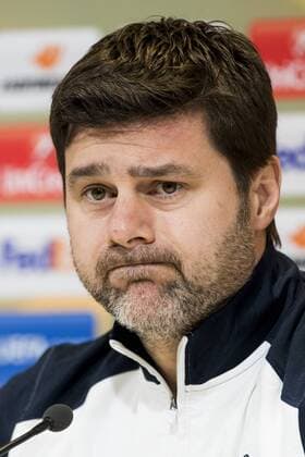 Tottenham s head coach Mauricio Pochettino pictured during a press conference PK Pressekonferenz of British soccer team Tottenham, Wednesday 15 February 2017, in Gent. Tomorrow, Tottenham is playing 1 16 finals first leg game of the Europa League competition against Belgian Team KAA Gent. JASPERxJACOBS  x05048152x
