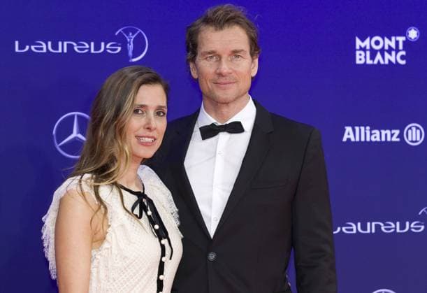 Monte Carlo, Monaco - February 14, 2017: Red Carpet at the Laureus World Sports Awards with Jens Lehmann and wife Conny Laureus World Sports Awards Monaco