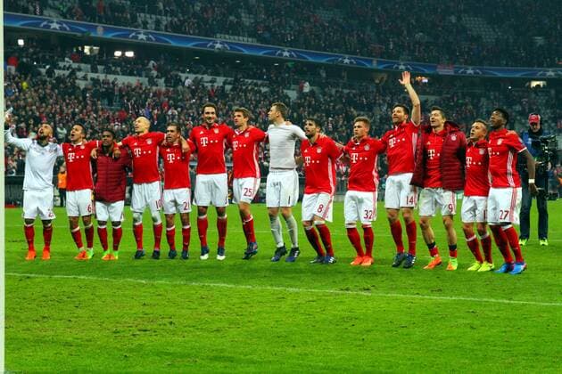 FC Bayern München - Schlussjubel Fussball UEFA Champions League FC Bayern München - Arsenal London 15.02.2017