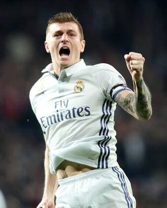 Fußball, CL, Real Madrid - SSC Neapel Real Madrid s Toni Kroos celebrates goal during Champions League 2016 2017 Round of 16 1st leg match. February 15,2017.  (2017021519)