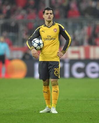 15.02.2017, Fussball, UEFA Champions League, Saison 2016 2017, Achtelfinale, FC Bayern Muenchen - Arsenal London 5:1, Granit Xhaka (Arsenal London)