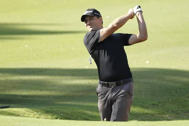 February 16th 2017, Lake Karrinyup Country Club, Perth, Western Australia, Australia; ISPS Handa World Super 6 Perth Golf Tournament Day 1; Neven Basic (AUS) hits out of the bunker on the 11th fairway during the opening round of the ISPS Handa World Super 6 Golf Tournament; xDavidxWoodleyx  ActionPlus11846749