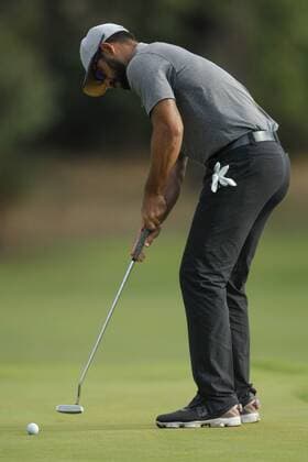 February 16th 2017, Lake Karrinyup Country Club, Perth, Western Australia, Australia; ISPS Handa World Super 6 Perth Golf Tournament Day 1; James Nitties (AUS) putts on the 1st hole during the opening round of the ISPS Handa World Super 6 Golf Tournament; xDavidxWoodleyx  ActionPlus11846776