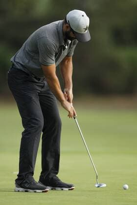 February 16th 2017, Lake Karrinyup Country Club, Perth, Western Australia, Australia; ISPS Handa World Super 6 Perth Golf Tournament Day 1; James Nitties (AUS) putts on the 1st hole during the opening round of the ISPS Handa World Super 6 Golf Tournament; xDavidxWoodleyx  ActionPlus11846778