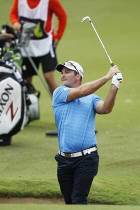February 16th 2017, Lake Karrinyup Country Club, Perth, Western Australia, Australia; ISPS Handa World Super 6 Perth Golf Tournament Day 1; Ryan Fox (NZL) watches his shot out of the bunker on the 11th fairway during the first round of the ISPS Handa World Super 6 Golf Tournament; xDavidxWoodleyx  ActionPlus11846756