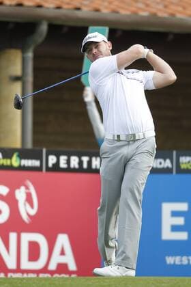 February 16th 2017, Lake Karrinyup Country Club, Perth, Western Australia, Australia; ISPS Handa World Super 6 Perth Golf Tournament Day 1; Scott Henry (SCO) tees off from the 1st on day one of the ISPS Handa World Super 6 tournament; xDavidxWoodleyx  ActionPlus11846764