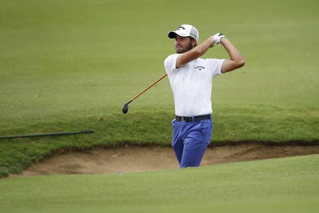 February 16th 2017, Lake Karrinyup Country Club, Perth, Western Australia, Australia; ISPS Handa World Super 6 Perth Golf Tournament Day 1; Leading amature Curtis Luck (AUS) hits out of the bunker on the 11th fairway during the first round of the ISPS Handa World Super 6 Golf Tournament; xDavidxWoodleyx  ActionPlus11846771