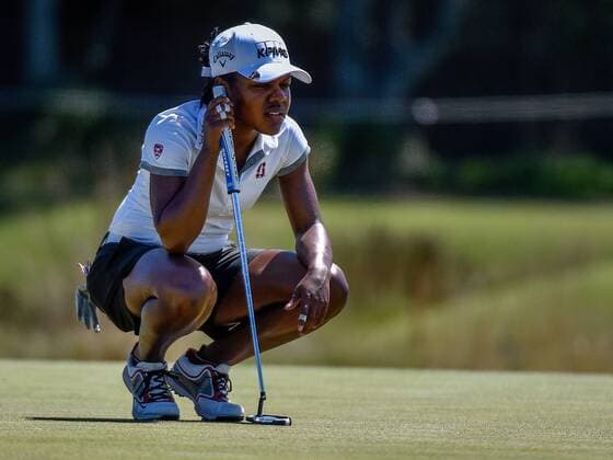 February 16, 2017 - Adelaide, Australia - Mariah Stackhouse on the 12th green during round one of the ISPS Handa Women s Australian Open at Royal Adelaide Golf Club on February 16, 2017 in Adelaide, Australia. ISPS Handa Women s Australian Open - Round One  - ZUMAn230 20170216_zaa_n230_108 Copyright: xAndyxAstfalckx