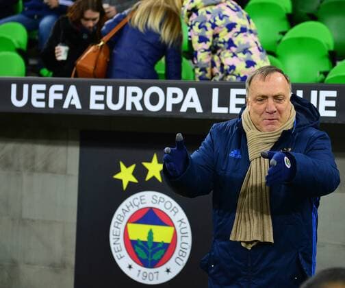 UEFA Europa League match between Krasnodar and Fenerbahce at Krasnodar Stadium in Krasnodar , Russia on February 16 , 2017. Pictured: Coach Dick Advocaat of Fenerbahce. 