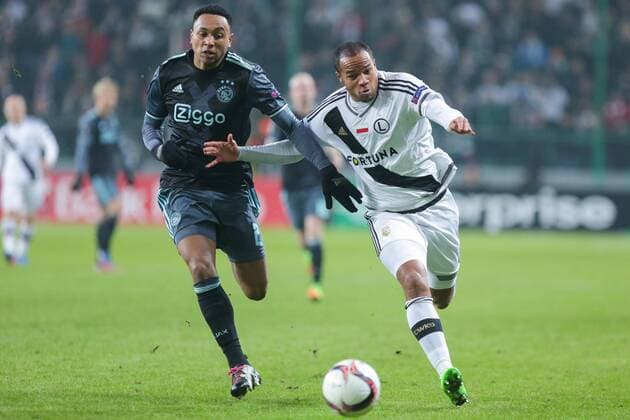 Warschau, Polen - Fussball, Europa League, Legia Warschau vs. Ajax Amsterdam: KENNY TETE VADIS ODJIDJA OFOE -  20170216CSMP0021