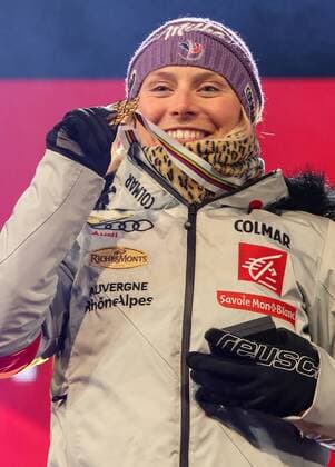 ALPINE SKIING - FIS Ski WC St. Moritz SANKT MORITZ,SWITZERLAND,16.FEB.17 - ALPINE SKIING - FIS Alpine World Ski Championships, giant slalom ladies, award ceremony. Image shows Tessa Worley (FRA). GEPAxpictures xMarioxKneisl