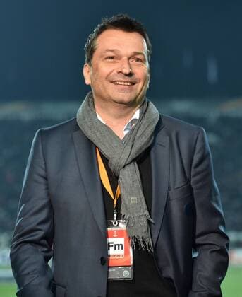 16.02.2017, Fussball, UEFA Europa League, Saison 2016 2017, Zwischenrunde, PAOK Saloniki - FC Schalke 04, Manager Christian HEIDEL (FC Schalke 04) lacht
