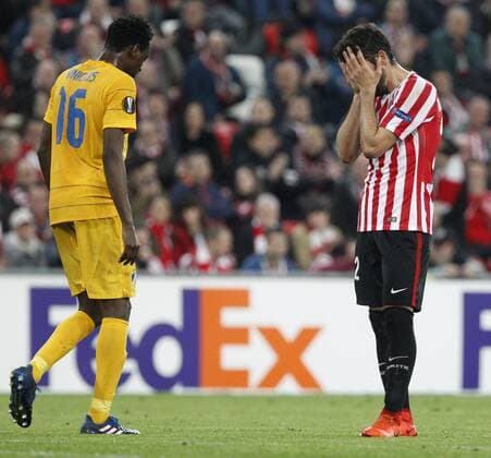 16 02 2017 Bilbao, Spanien - Fussball, Europa League, Athletic Bilbao vs. APOEL Nikosia: Raul Garcia  xDAVIDxS.xBUSTAMANTEx xx