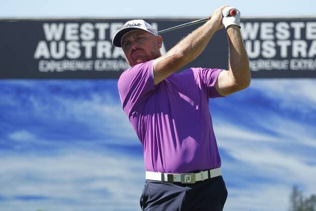February 17th 2017, Lake Karrinyup Country Club, Perth, Western Australia, Australia; ISPS Handa World Super 6 Perth Golf Tournament Day 2; David Bransdon (AUS) watches his shot on the 17th par 3 during his round on day 2 xDavidxWoodleyx  ActionPlus11847060