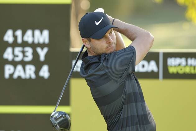 February 17th 2017, Lake Karrinyup Country Club, Perth, Western Australia, Australia; ISPS Handa World Super 6 Perth Golf Tournament Day 2; Jordan Smith (ENG) drives from the 13th tee during his round on day 2 xDavidxWoodleyx  ActionPlus11847091