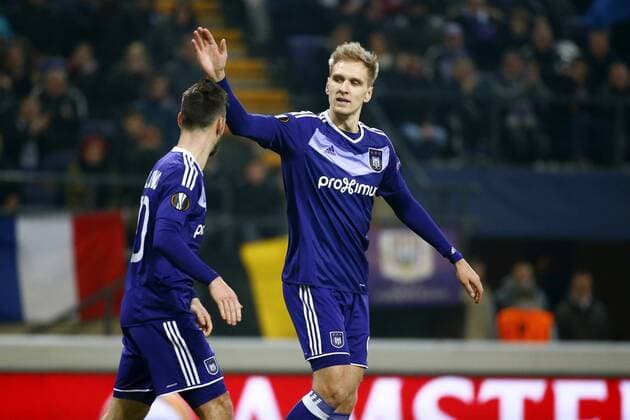 Lukasz Teodorczyk forward of RSC Anderlecht FOOTBALL : RSC Anderlecht vs Zenith St. Petersbourg - UEFA Europa League - UEFA Europa League - 16 02 2017 PhotoNews Panoramic  687875959