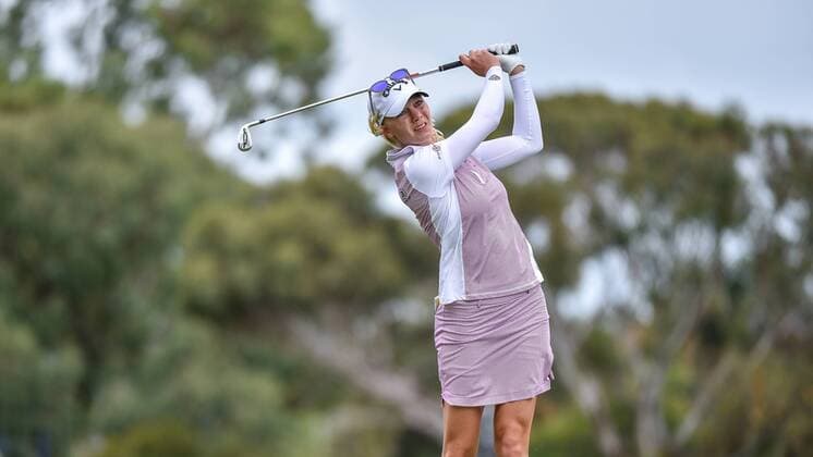February 17, 2017 - Adelaide, Australia - Madelene Sagstrom of Sweden on the 11th fairway during round two of the ISPS Handa Women s Australian Open at Royal Adelaide Golf Club on February 17, 2017 in Adelaide, Australia. ISPS Handa Women s Australian Open - Round Two  - ZUMAn230 20170217_zaa_n230_168 Copyright: xAndyxAstfalckx