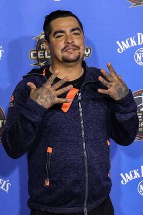 February 17, 2017 - Chef Aaron Sanchez posing for media at the Red Carpet Event before the NBA Basketball Herren USA All-Star Celebrity Game at the Mercedes-Benz Superdome in New Orleans, LA. CSM NBA 2017: NBA All-Star Celebrity Game FEB 17 - ZUMAc04_ 20170217_zaf_c04_103 Copyright: xStephenxLewx
