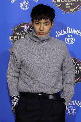 February 17, 2017 - Model Kris Wu posing for media at the Red Carpet Event before the NBA Basketball Herren USA All-Star Celebrity Game at the Mercedes-Benz Superdome in New Orleans, LA. CSM NBA 2017: NBA All-Star Celebrity Game FEB 17 - ZUMAc04_ 20170217_zaf_c04_105 Copyright: xStephenxLewx